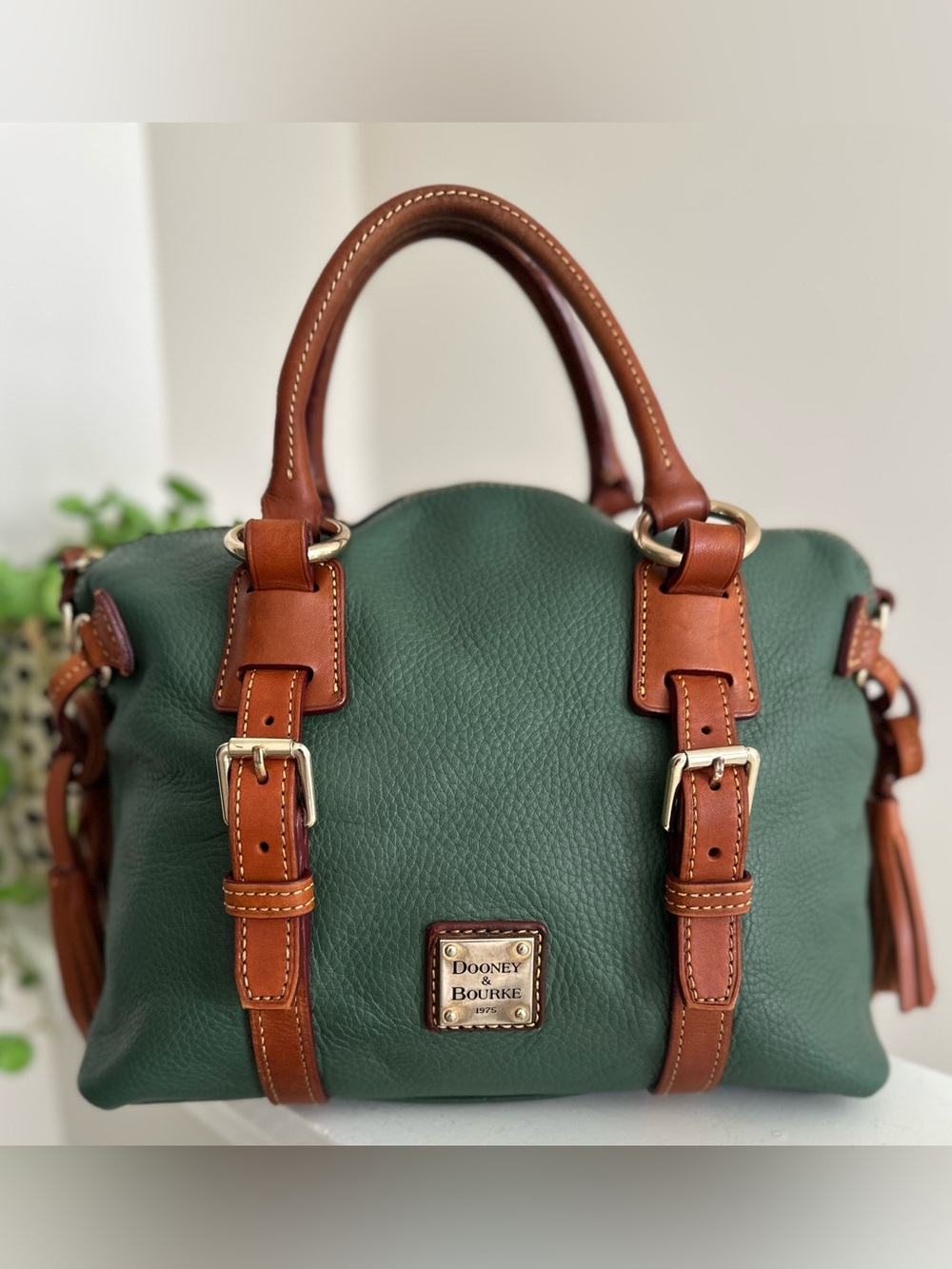 Dooney & Bourke Bristol Satchel in Ivy Green - Picture 15 of 16